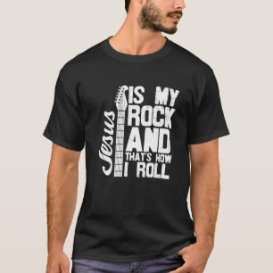 Religious Jesus is my Rock Christian Guitar Church T-Shirt