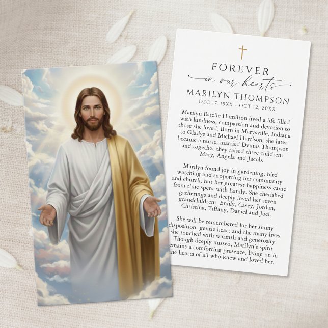 Religious Jesus Remembrance Funeral Prayer Card (Creator Uploaded)