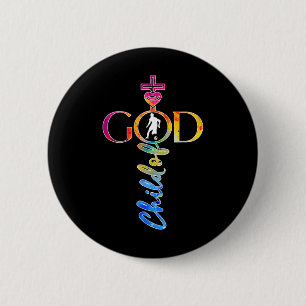 Religious Jesus Soccer Child Of God Soccer 6 Cm Round Badge