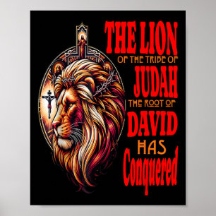 Religious Jesus The Lion Of Judah Stoic Quote Men  Poster