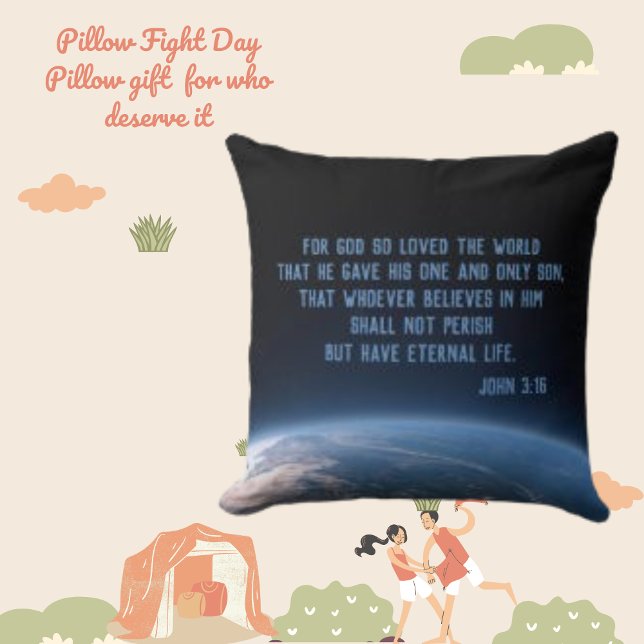 Religious John 3:16 Bible Verse Cushion (Creator Uploaded)