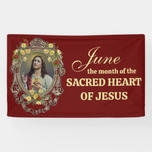 Religious June Sacred Heart of Jesus Banner