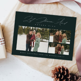 Religious Let Heaven and Nature Sing Photo Holiday Card