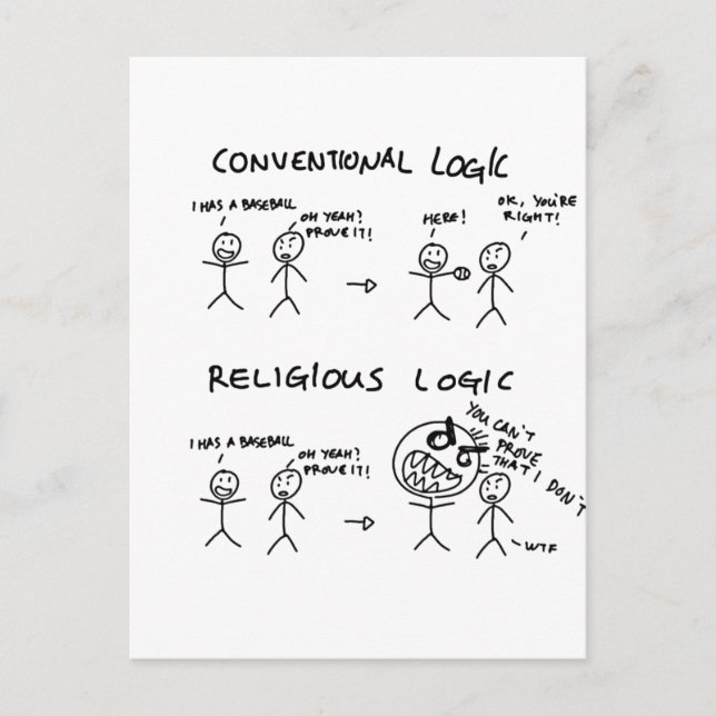Religious Logic Postcard (Front)