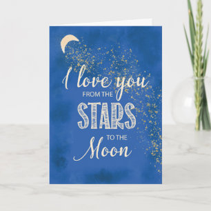 Religious, Love From Stars to Moon Night Sky Card