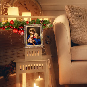 Religious Madonna and Child Traditional Christmas Poster