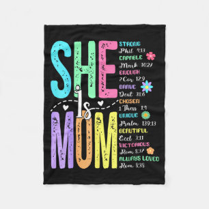 Religious mama is mum bible verse christian mother fleece blanket