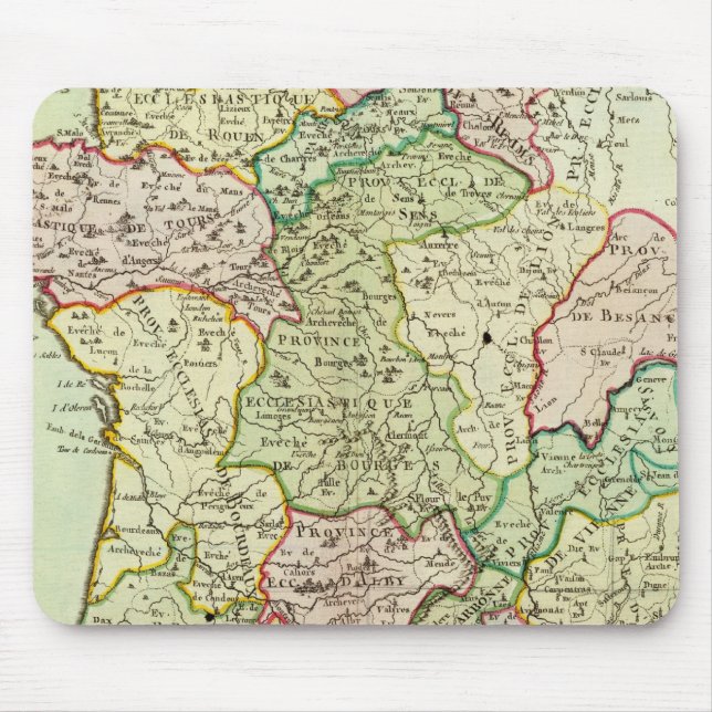 Religious map of France Mouse Pad (Front)