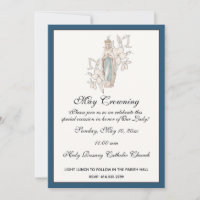Religious May Crowning Mary Mothers Day Floral Inv