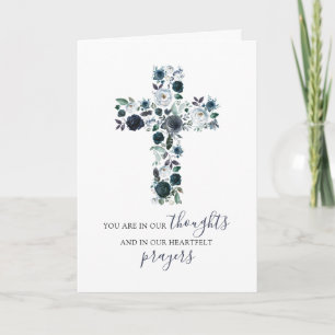 Religious Men Sympathy   Thoughts & Prayers Card
