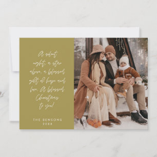 Religious, Merry Christmas, Christian Family Photo Holiday Card