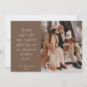 Religious, Merry Christmas, Christian Family Photo Holiday Card