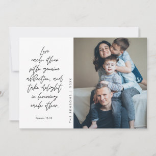 Religious, Merry Christmas, Christian Family Photo Holiday Card