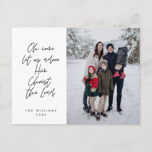 Religious, Merry Christmas, Christian Family Photo Postcard