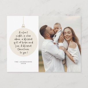 Religious, Merry Christmas, Christian Family Photo Postcard