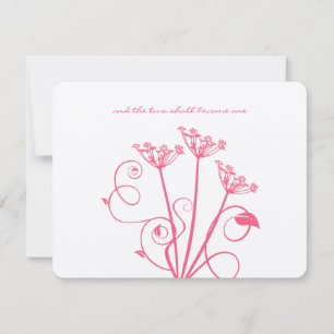 Religious Monogram Pink Wildflower Wedding RSVP Card