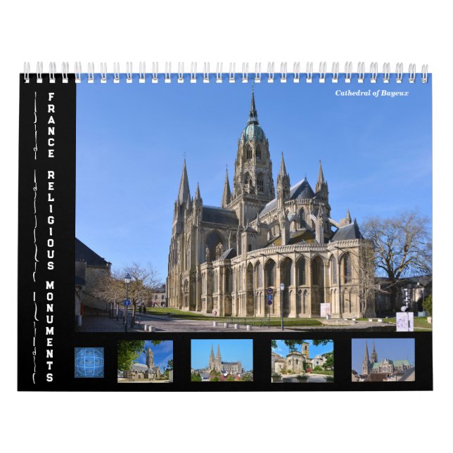 Religious monuments in France 12 month Calendar (Cover)