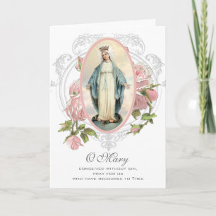 Religious   Mother's Day    Blessed Virgin Mary Card
