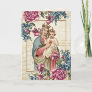 Religious Mothers Day Blessed Virgin Mary Jesus Card