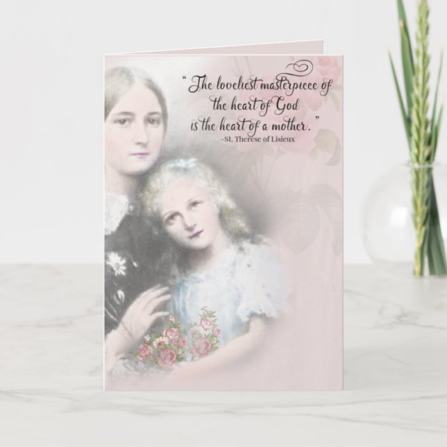 Religious Mothers Day St. Therese Zelie Martin Card (Front)