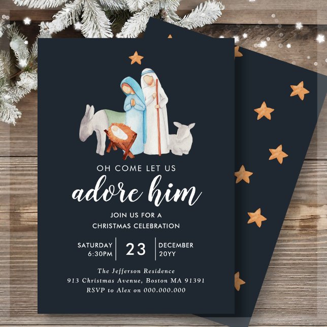 Religious Nativity Christmas Celebration Invitation (Creator Uploaded)