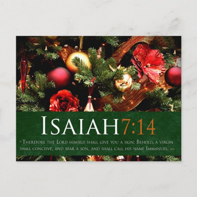 Religious Nativity Christmas postcard (Front)