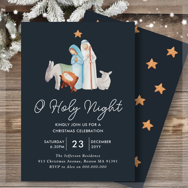 Religious Nativity Manger Christmas Celebration Invitation (Creator Uploaded)