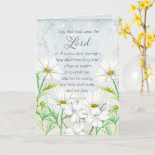 Religious New Year Bible Scripture Isaiah Flowers Card