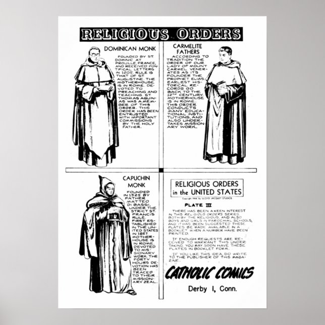Religious Orders Dominican Monks Poster (Front)