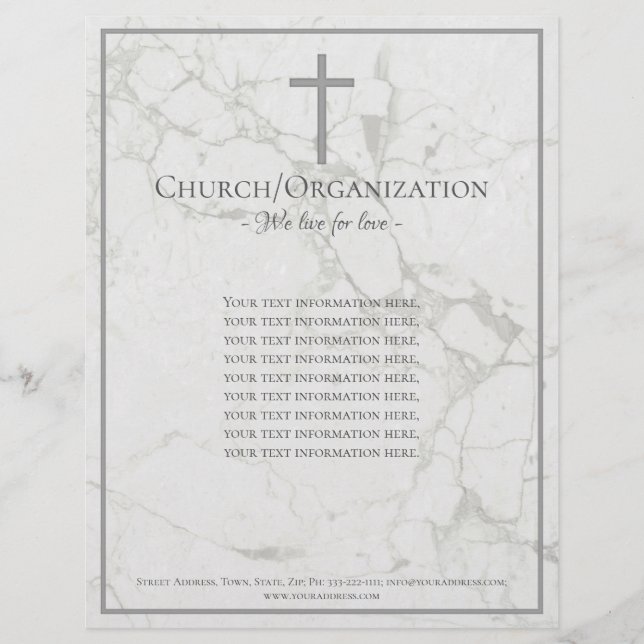 Religious Organisation Marble Stone Letterhead (Front)