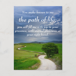 Religious path of life sympathy card