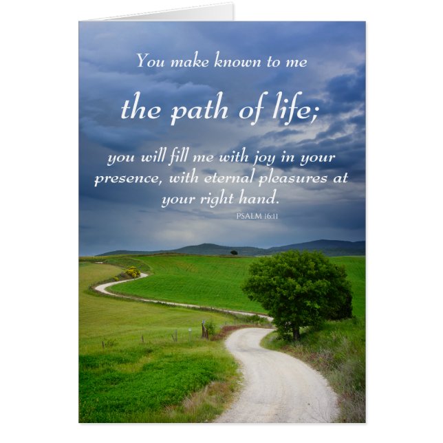 Religious path of life sympathy card (Front)