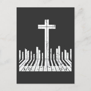 Religious Piano Player Christian Keyboard Pianist Postcard