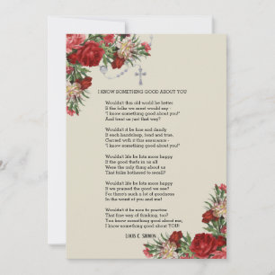 Religious Poem Red Roses Holy Rosary