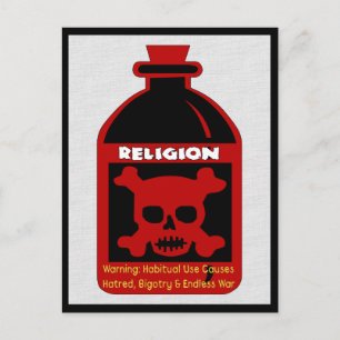 Religious Poison Postcard