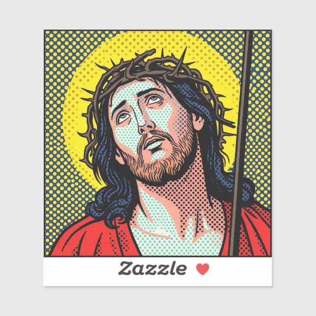 Religious Pop Art Crown of Thorns Halftone Comic P (Sheet)