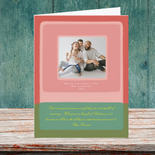 Religious quote Christmas Photo Card