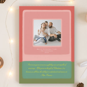 Religious quote Christmas Photo Card