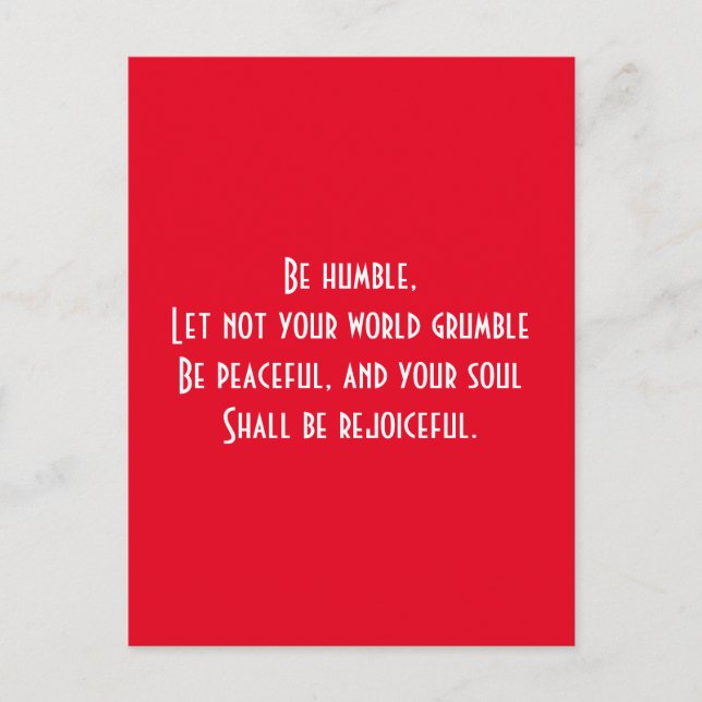 Religious quote postcard (Front)