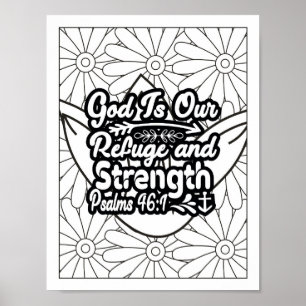 Religious Quotes Adult Colouring Poster