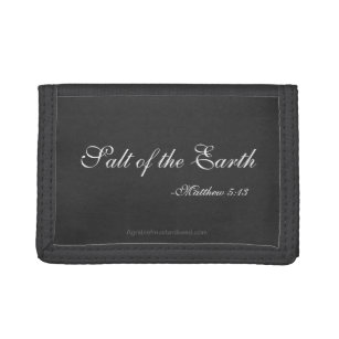 Religious Quotes Black Tri-Fold Tri-fold Wallet