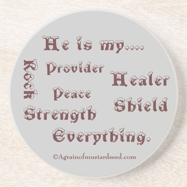 Religious Quotes Inspirational Coaster (Front)
