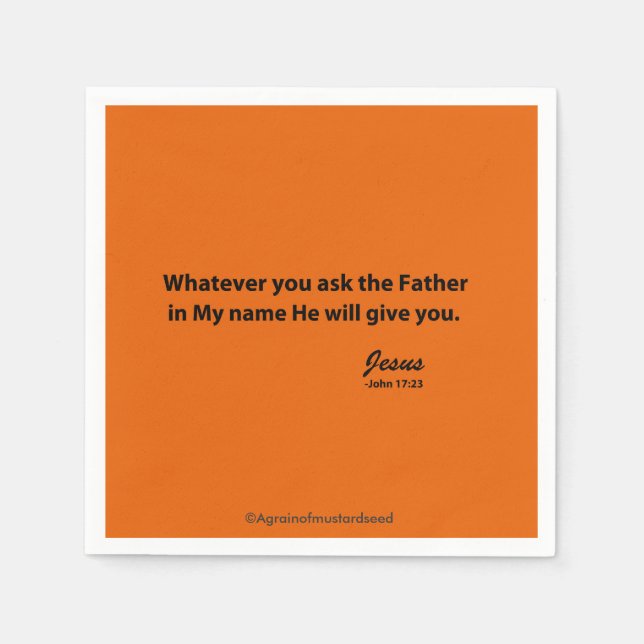 Religious Quotes Napkin (Front)
