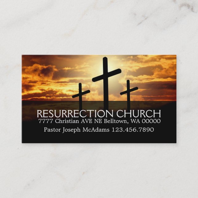 Religious Religion Christian Pastor Christianity Business Card (Front)