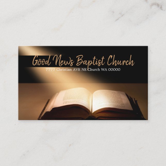 Religious Religion Christian Pastor Christianity Business Card (Front)