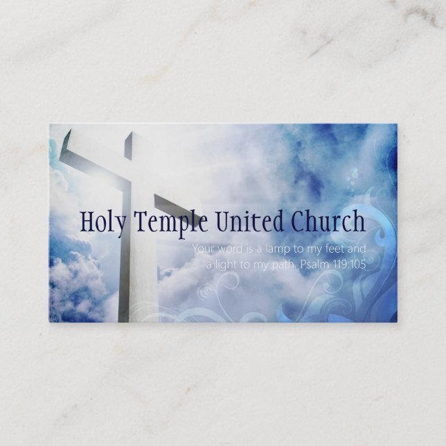 Religious Religion Christian Pastor Christianity Business Card (Front)