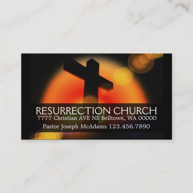 Religious Religion Christian Pastor Christianity Business Card (Front)