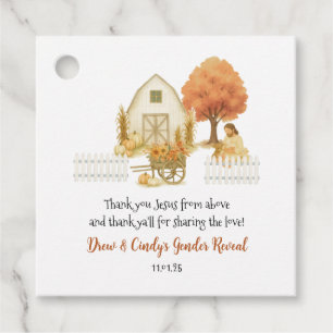 Religious Rustic Fall Gender Reveal Favor Tags