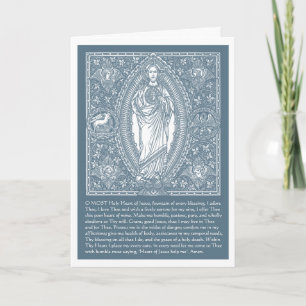 Religious Sacred Heart Jesus Catholic Prayer Card