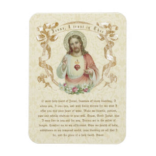 Religious Sacred Heart of Jesus Catholic Prayer Magnet